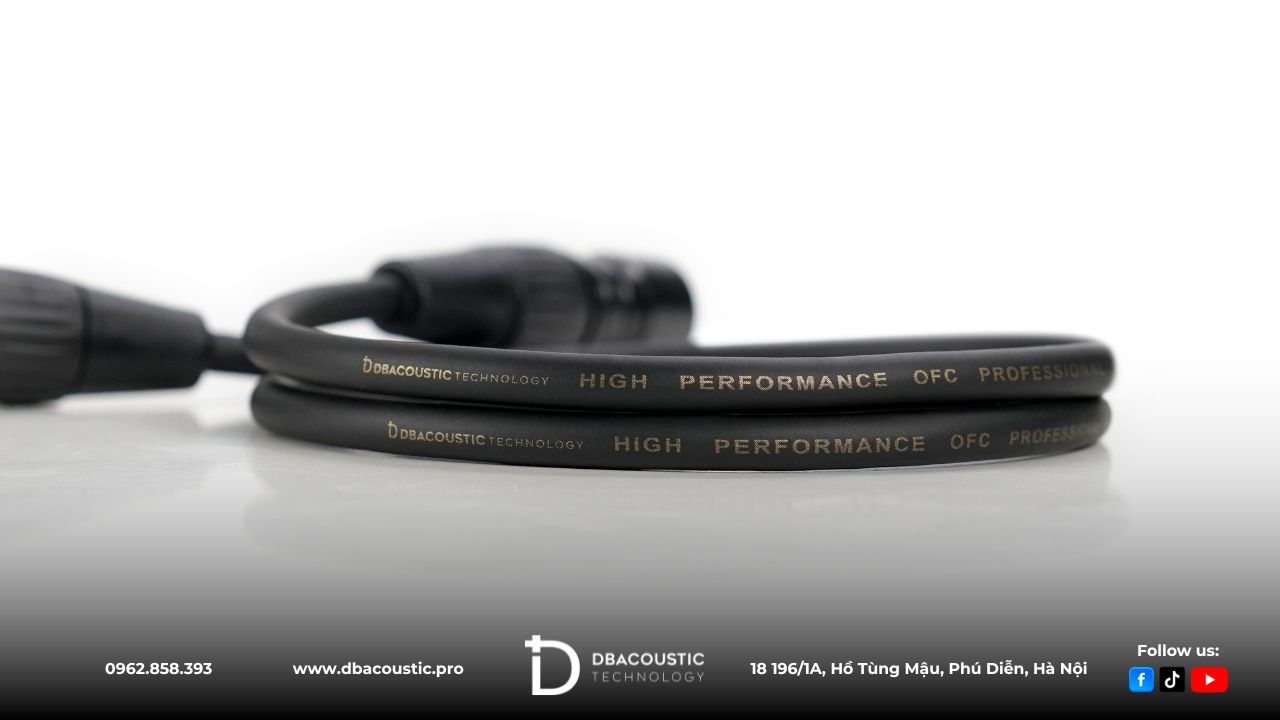 Dây Canon XLR DBJ sử dụng vật liệu cao cấp, vỏ ngoài chất lượng cao