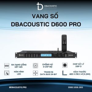 Vang Số DBacoustic D600 PRO (chống hú 3 cấp, chip DSP D từ Mỹ, âm hay tiếng nuột)