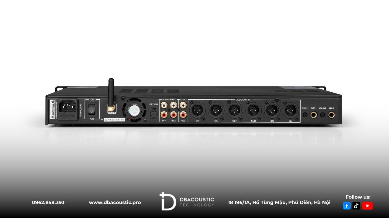 Vang số DBacoustic D600 Pro trang bị hệ thống kết nối đa dạng