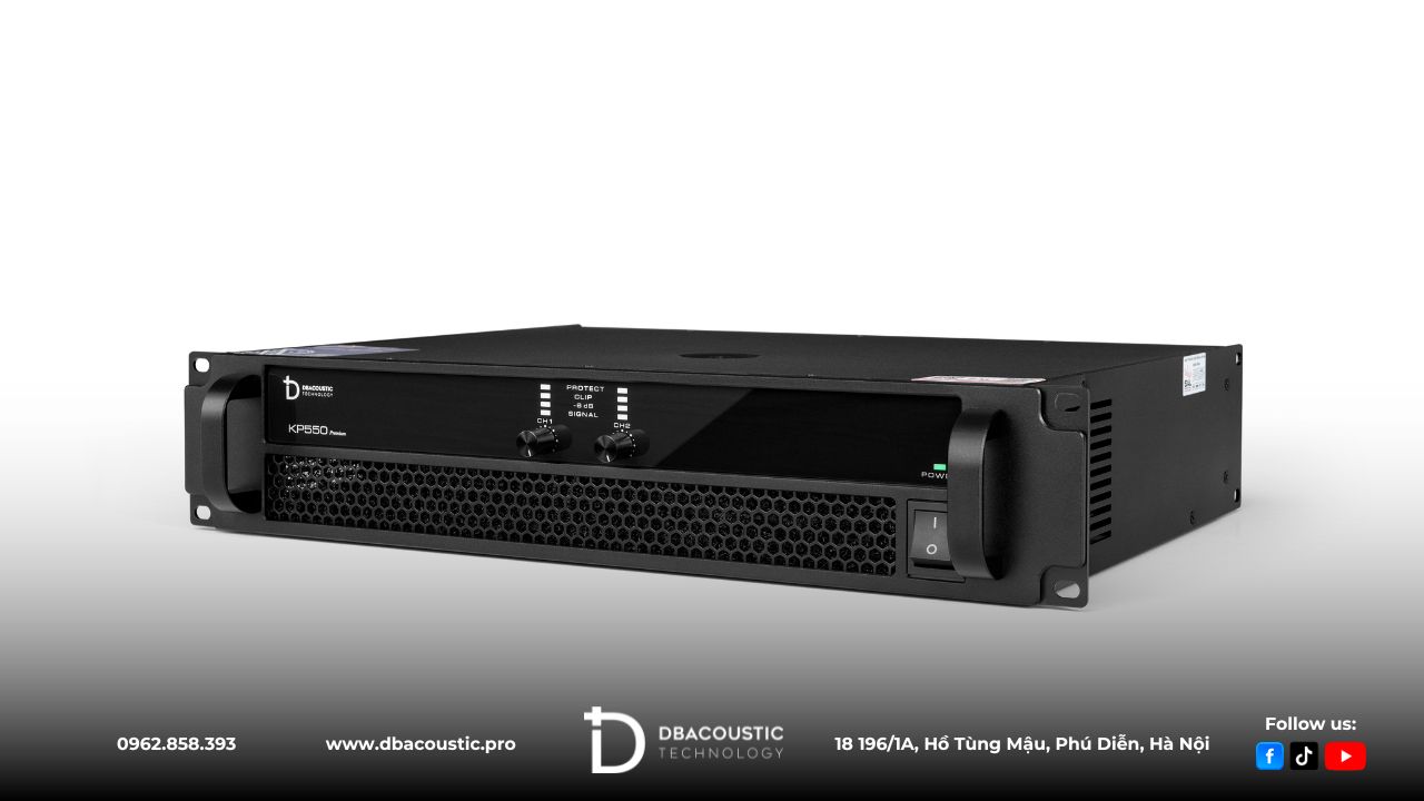 Cục đẩy công suất DBacoustic KP550 Premium trang bị nguồn xuyến chất lượng cao