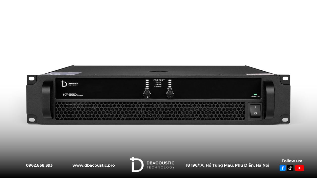 Cục đẩy công suất DBacoustic KP550 Premium sở hữu ngoại hình đẹp mắt, sang trọng