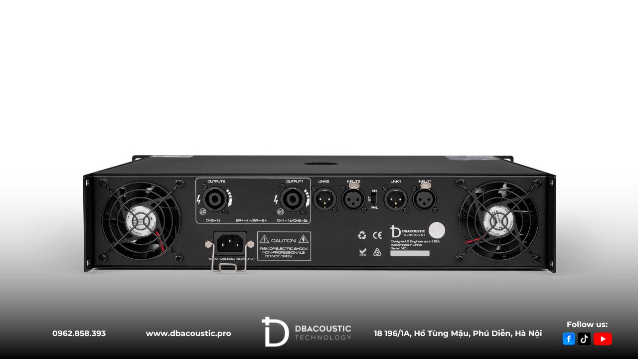 Cục đẩy công suất DBacoustic KP550 Premium cho khả năng ghép nối đa dạng