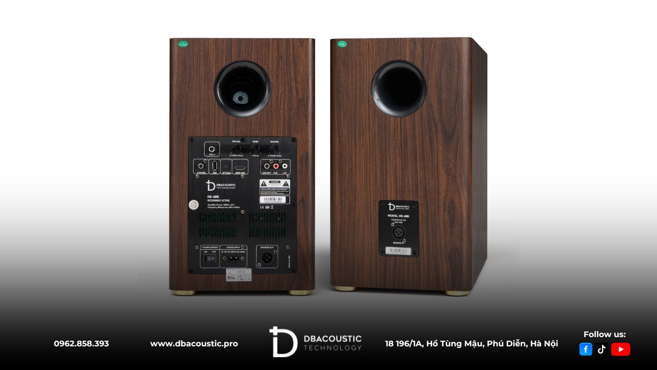 Loa Bookshelf Active DBacoustic cho khả năng phối ghép hoàn chỉnh.